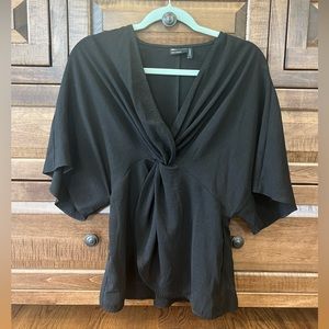 ASOS Black Twist-front Top